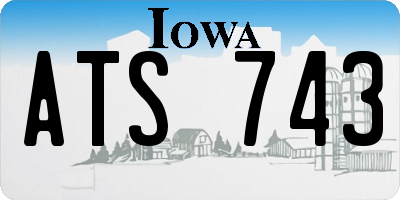 IA license plate ATS743