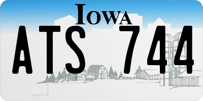 IA license plate ATS744