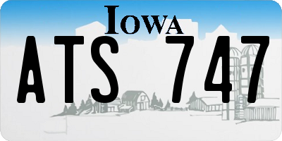 IA license plate ATS747