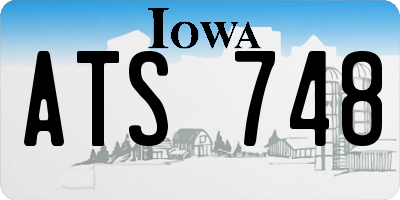 IA license plate ATS748
