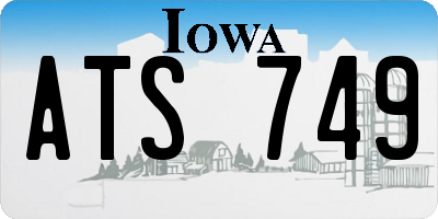 IA license plate ATS749