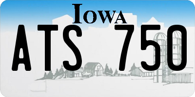 IA license plate ATS750
