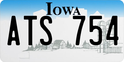 IA license plate ATS754