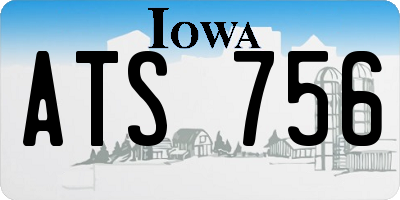 IA license plate ATS756