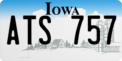 IA license plate ATS757