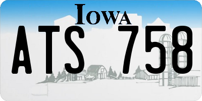 IA license plate ATS758