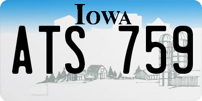 IA license plate ATS759