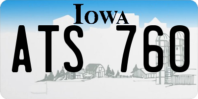 IA license plate ATS760