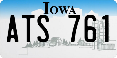 IA license plate ATS761
