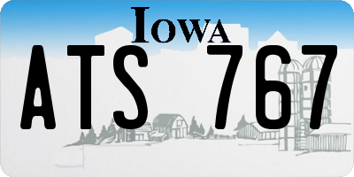 IA license plate ATS767