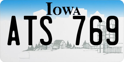 IA license plate ATS769