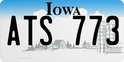 IA license plate ATS773