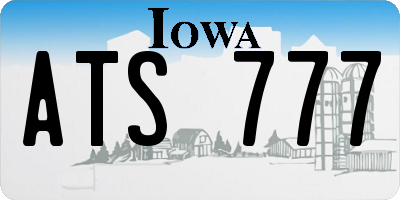 IA license plate ATS777