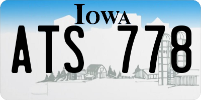 IA license plate ATS778