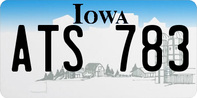 IA license plate ATS783