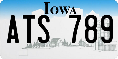 IA license plate ATS789