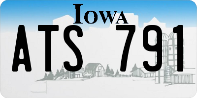 IA license plate ATS791