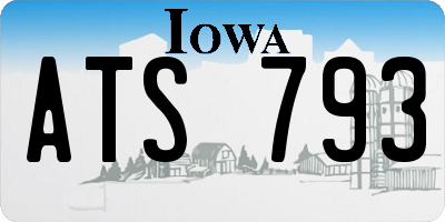 IA license plate ATS793