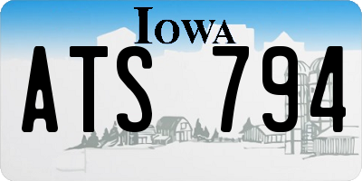 IA license plate ATS794
