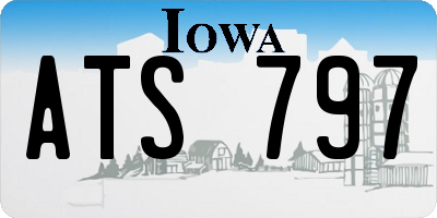 IA license plate ATS797