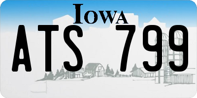 IA license plate ATS799