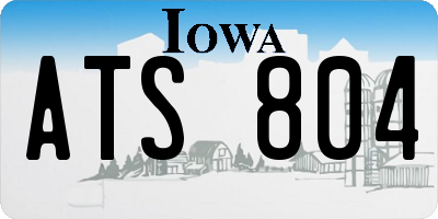 IA license plate ATS804