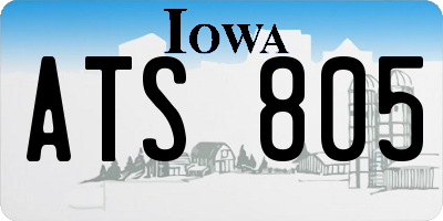 IA license plate ATS805