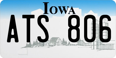 IA license plate ATS806
