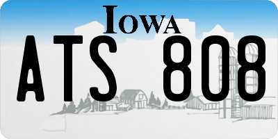IA license plate ATS808