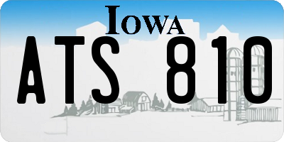 IA license plate ATS810