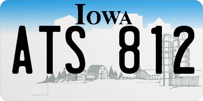 IA license plate ATS812
