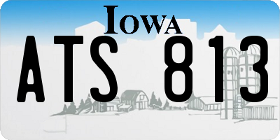 IA license plate ATS813