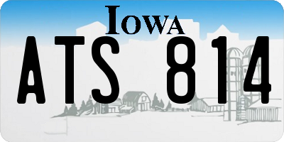 IA license plate ATS814