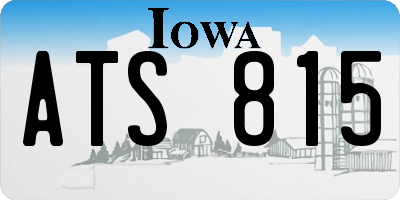 IA license plate ATS815