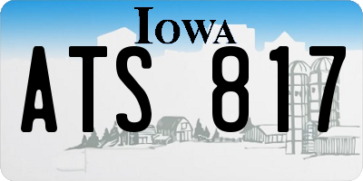 IA license plate ATS817