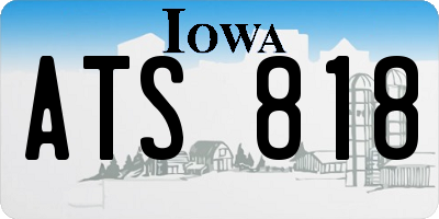 IA license plate ATS818