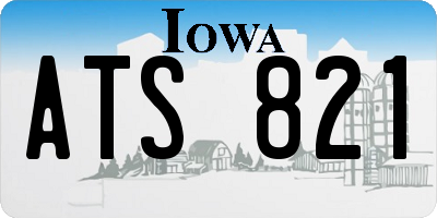 IA license plate ATS821