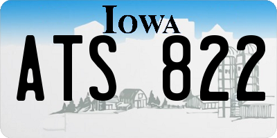 IA license plate ATS822