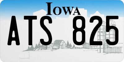IA license plate ATS825
