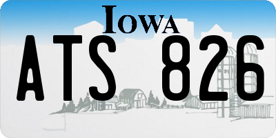 IA license plate ATS826