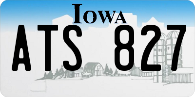 IA license plate ATS827