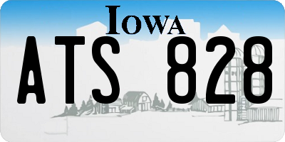 IA license plate ATS828