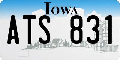 IA license plate ATS831