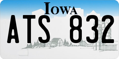 IA license plate ATS832