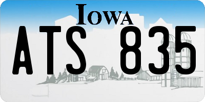IA license plate ATS835