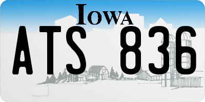 IA license plate ATS836