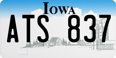 IA license plate ATS837
