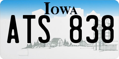 IA license plate ATS838
