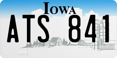 IA license plate ATS841