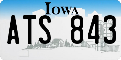 IA license plate ATS843